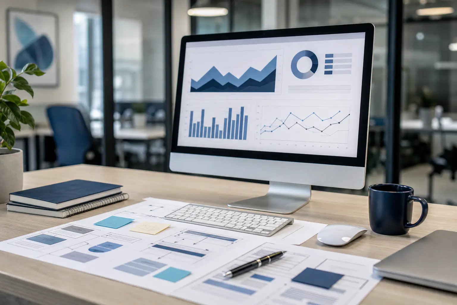 Business team reviewing conversion rate optimization tools and lead-quality data